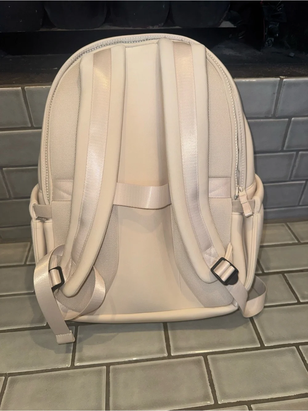 All in Motion 14L Faux Neoprene Backpack - Tan: Water-Resistant Knit - NWT